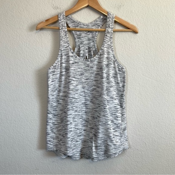 Lululemon Salute the Sun Singlet II Tiger Space Dye Black White Racerback Tank - Picture 2 of 9